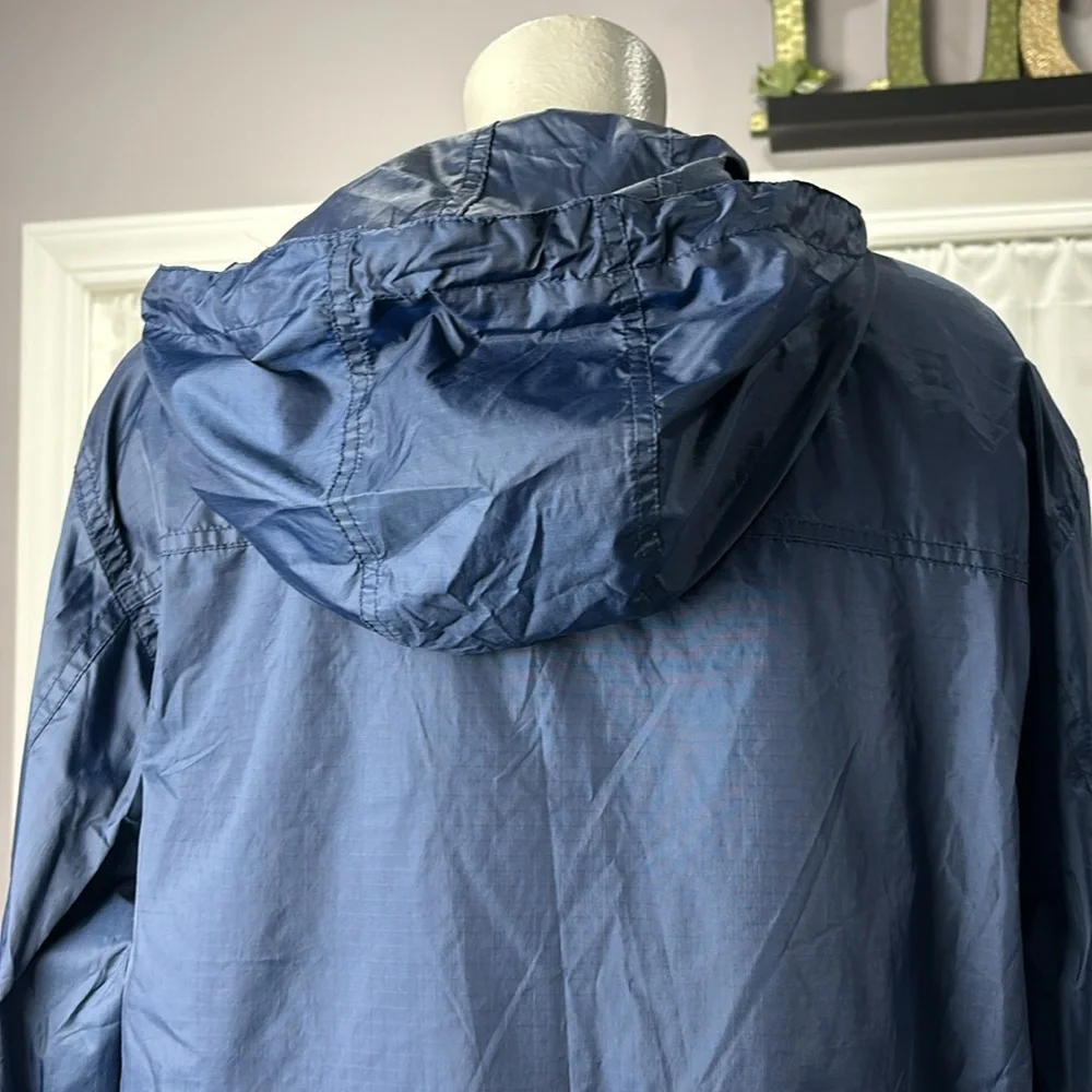 🔥 Tommy Hilfiger Vintage 90s Windbreaker Pullover Jacket Navy M 1/4 Zip Hoodie 🔥 - Picture 8 of 16